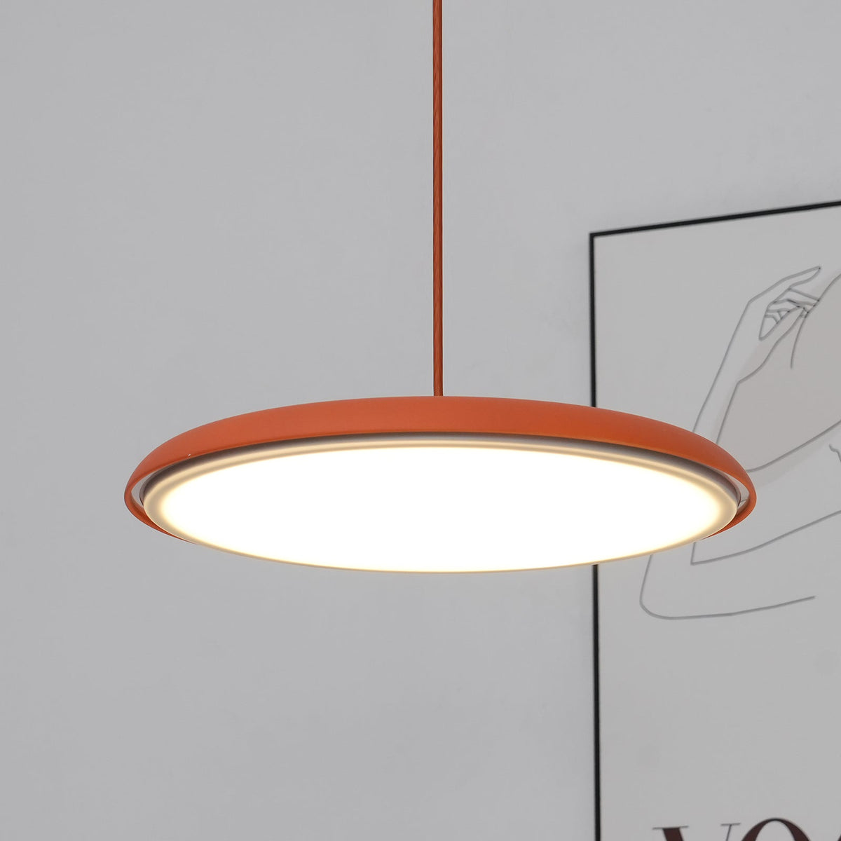 Suspension moderne en métal avec cordon réglable – Finition pastel douce pour cuisine et salon