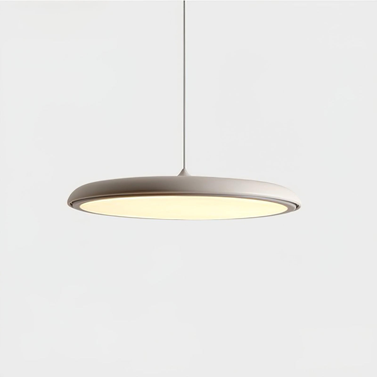 LED Hanging Fixture Acrylic Disc 16 Inch 24W for Kitchen Island Dining Room Table Adjustable Cord Modern Overhead Lighting Warm Glow 3000K