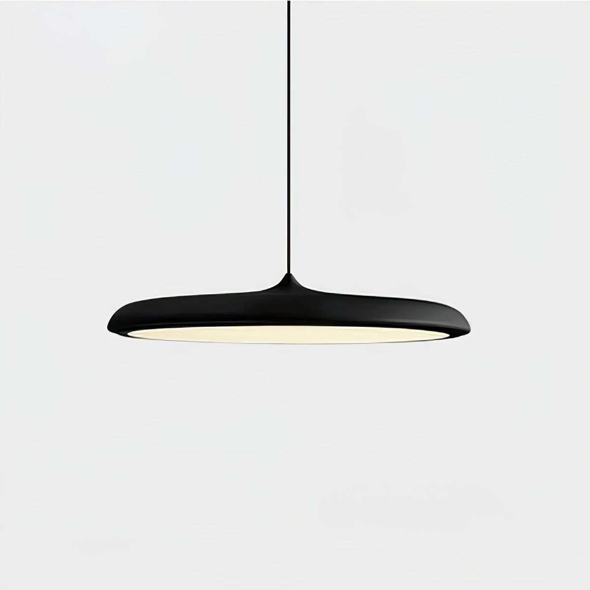 LED Hanging Fixture Acrylic Disc 16 Inch 24W for Kitchen Island Dining Room Table Adjustable Cord Modern Overhead Lighting Warm Glow 3000K