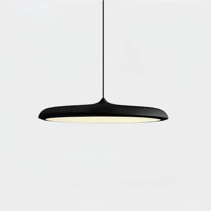 LED Hanging Fixture Acrylic Disc 16 Inch 24W for Kitchen Island Dining Room Table Adjustable Cord Modern Overhead Lighting Warm Glow 3000K