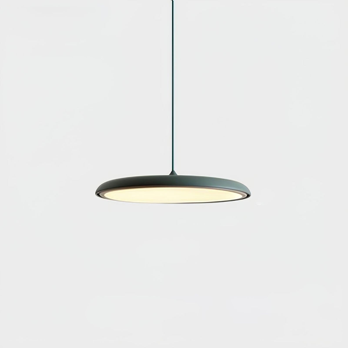 LED Hanging Fixture Acrylic Disc 16 Inch 24W for Kitchen Island Dining Room Table Adjustable Cord Modern Overhead Lighting Warm Glow 3000K