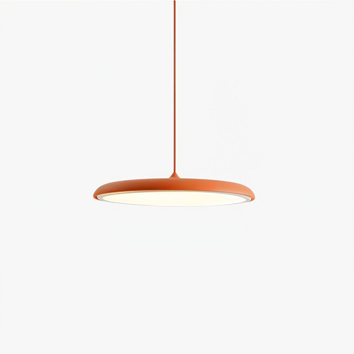 LED Hanging Fixture Acrylic Disc 16 Inch 24W for Kitchen Island Dining Room Table Adjustable Cord Modern Overhead Lighting Warm Glow 3000K