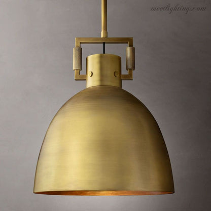 Industrial Dome Pendant Light with Adjustable Rod System for Kitchen Island and Dining Room