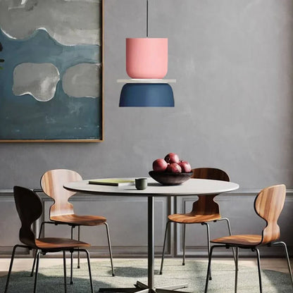 Plafonnier multicouche en acrylique, douille E27, 29 cm de diamètre, style nordique, idéal pour îlot de cuisine, coin repas ou entrée, lampe suspendue pour