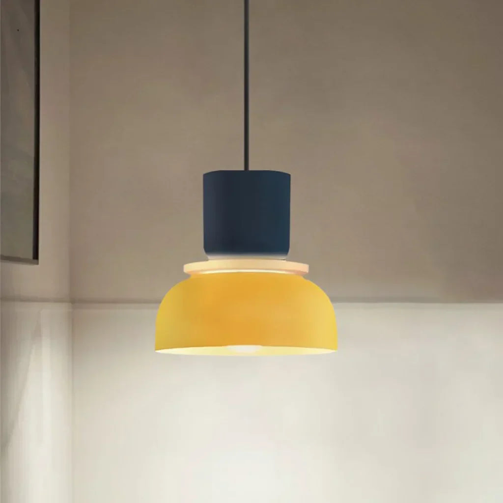 Dual-Layer Overhead Fixture 11.4 in Aluminum Acrylic Nordic Style Kitchen Dining Living Bedroom Suspended Drop Light for Small Spaces Contem