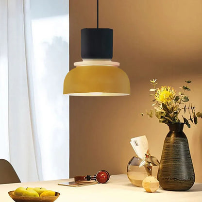 Acrylic Overhead Light Fixture 11 in Bowl Shade for Kitchen Table Workspace Kids Room Modern Nordic Hanging Lamp E27 Socket