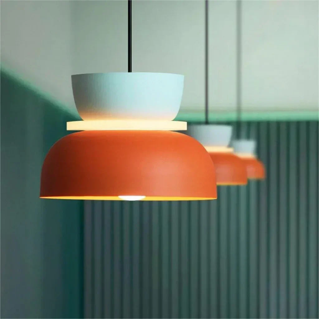Acrylic Overhead Light Fixture 11 in Bowl Shade for Kitchen Table Workspace Kids Room Modern Nordic Hanging Lamp E27 Socket