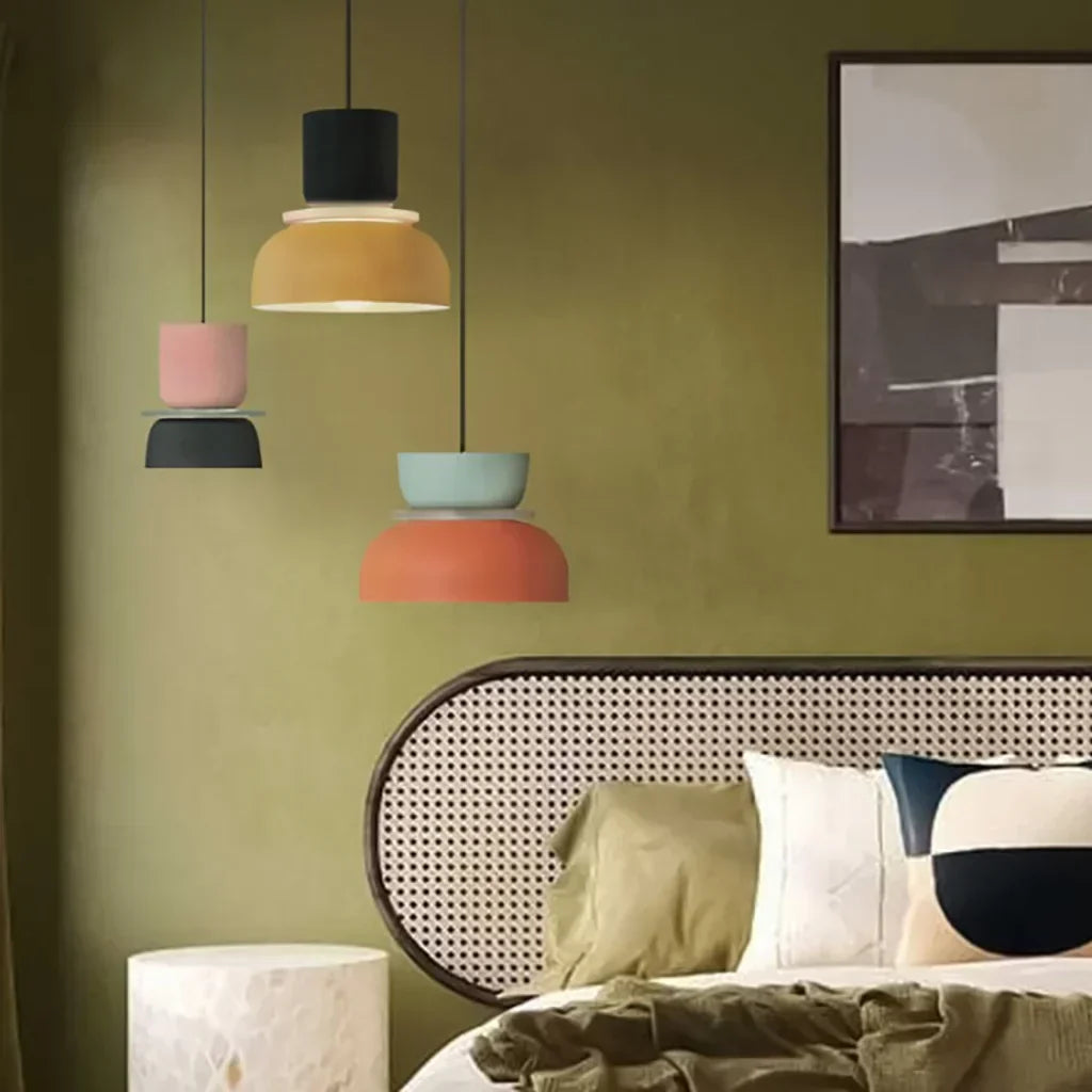 Dual-Layer Overhead Fixture 11.4 in Aluminum Acrylic Nordic Style Kitchen Dining Living Bedroom Suspended Drop Light for Small Spaces Contem