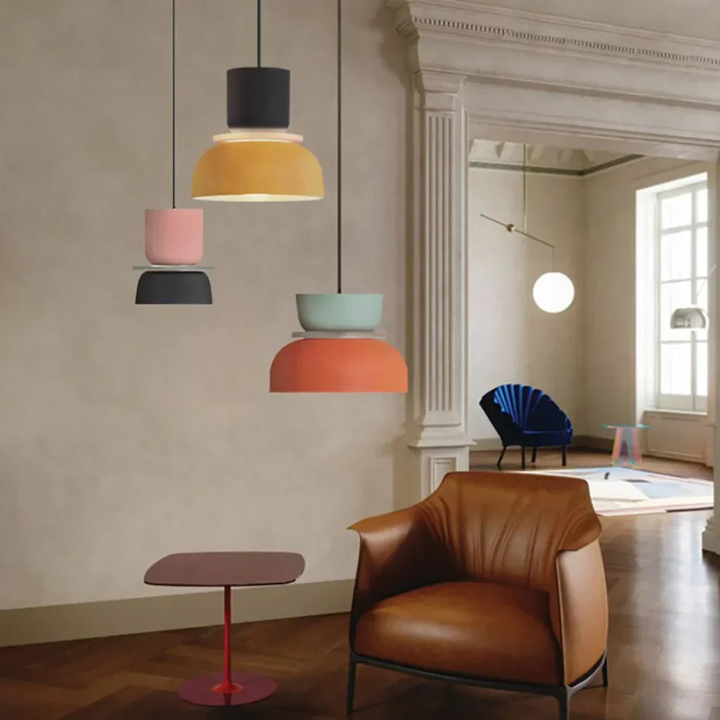 Plafonnier multicouche en acrylique, douille E27, 29 cm de diamètre, style nordique, idéal pour îlot de cuisine, coin repas ou entrée, lampe suspendue pour