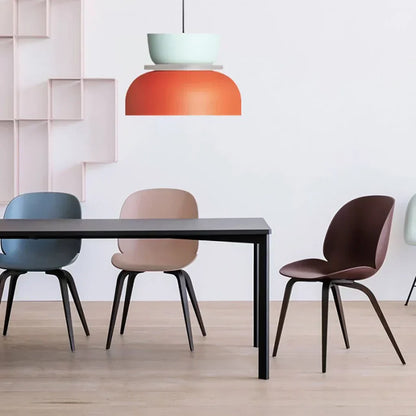 Layered Acrylic Pendant Light Fixture 11.4-Inch Pastel Macaron Colors Modern Hanging Ceiling Lamp E27 for Dining Room Living Room Kids Bedro