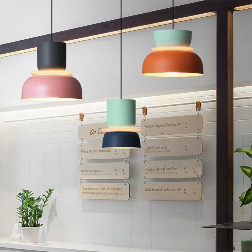 Plafonnier multicouche en acrylique, douille E27, 29 cm de diamètre, style nordique, idéal pour îlot de cuisine, coin repas ou entrée, lampe suspendue pour