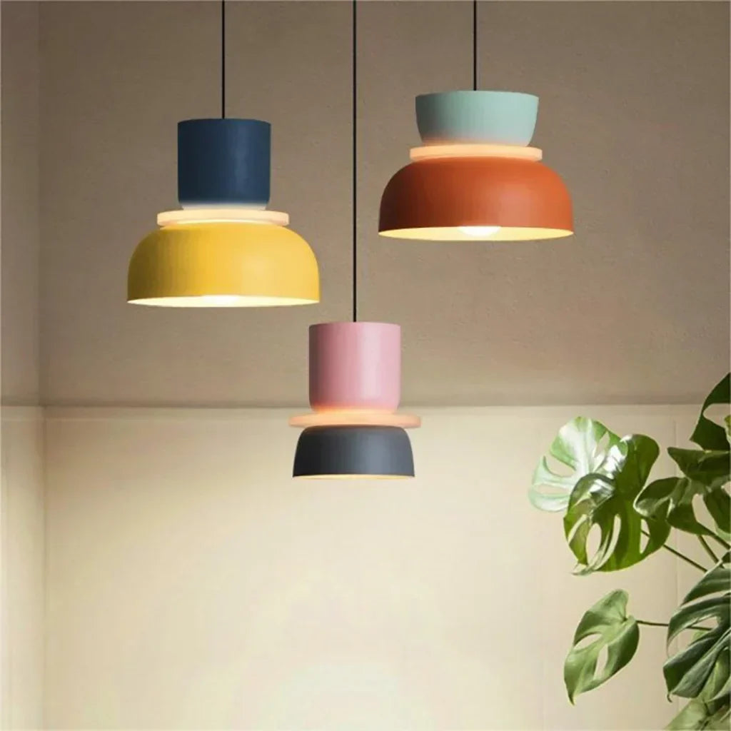 Plafonnier multicouche en acrylique, douille E27, 29 cm de diamètre, style nordique, idéal pour îlot de cuisine, coin repas ou entrée, lampe suspendue pour