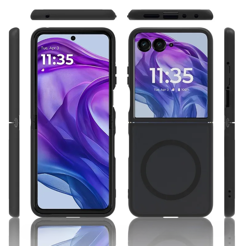 Magnetic Snap-On Hard Shell Case for Motorola Razr Flip Phones – Anti-Fingerprint Matte Finish, Precise Cutouts, Full Protection for
