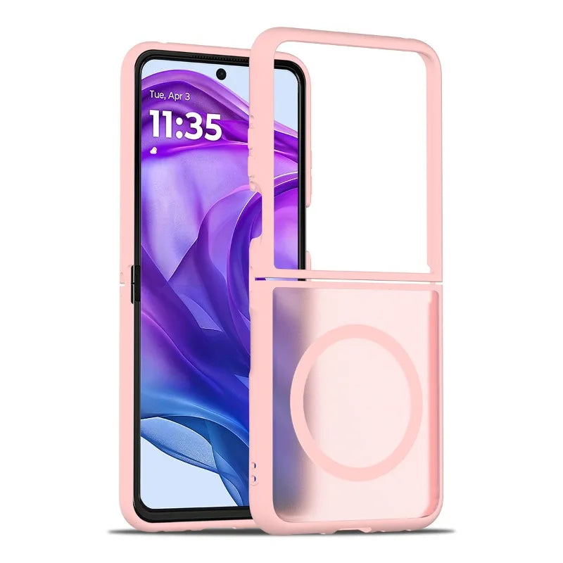 Magnetic Snap-On Hard Shell Case for Motorola Razr Flip Phones – Anti-Fingerprint Matte Finish, Precise Cutouts, Full Protection for