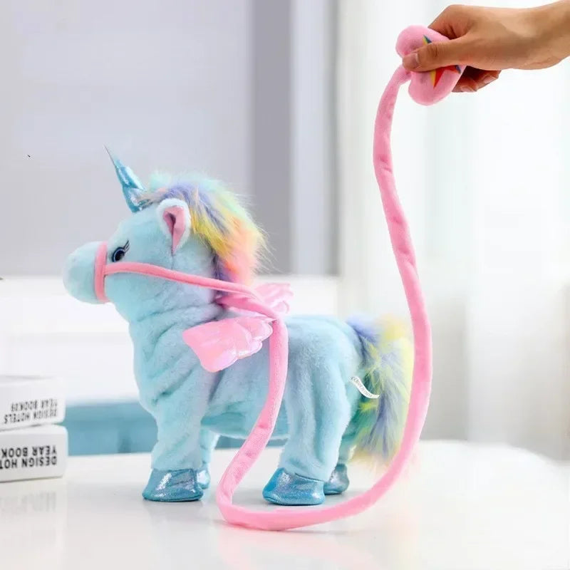 Stuffed Animal Toy Unicorn, Interactive Plush Toy with Singing and Walking, Cuddly Unicorn Toy for Girls and Kids