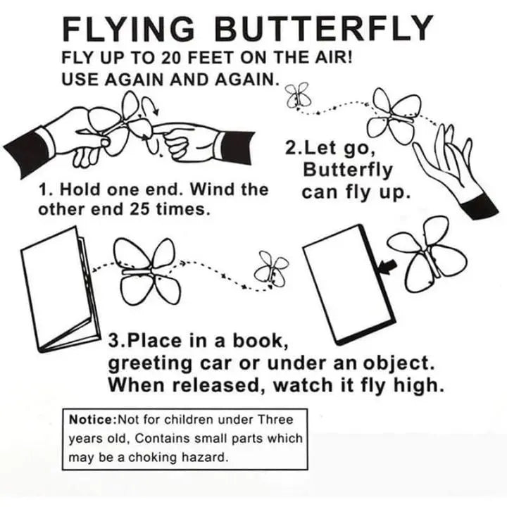 Wind-Up Paper Butterflies for Cards and Gift Boxes – 15-Pack Reusable Surprise Inserts for Birthdays, Parties, Celebrations