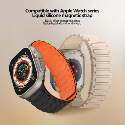 Stretchy Magnetic Sport Watch Strap with Quick-Adjust Fit for 38/40/41mm & 42/44/45/46/49mm Smartwatch Models