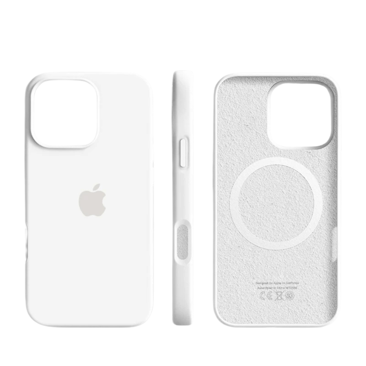 iPhone Case with MagSafe, Slim Silicone iPhone 16 Case with Soft Touch Finish, iPhone 15 Case with Microfiber Lining