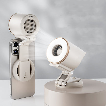 Magnetic Foldable Phone Fan with Three-Speed Airflow | Portable Design for Summer Comfort