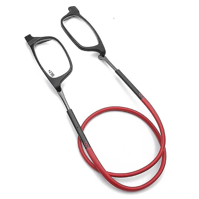 Snap-Connect Reading Glasses with Lanyard Cord | Adjustable Strength Lenses for Men & Women | Hands-Free Reader Eyewear
