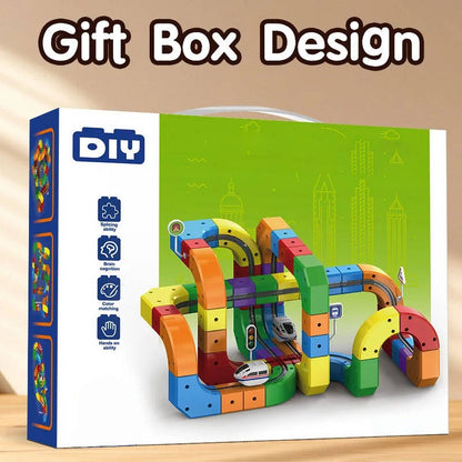 Magnetic Train Track Set | Rechargeable Electric Train with Flexible Design | Creative Play for Kids