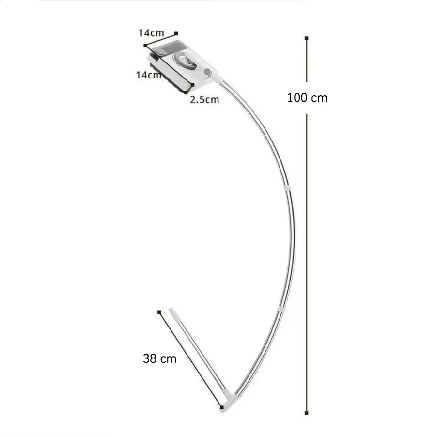 Magnetic Window Cleaner, Double Sided Window Washer with Extendable Handle, Window Cleaning Tool for Exterior Windows