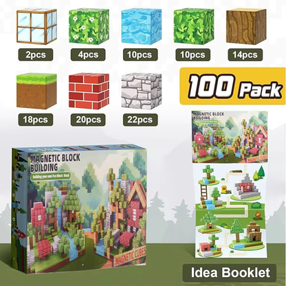 STEM Construction Set 100-Piece Magnetic Cube Toy for Kids Ages 6+ Creative Building Educational Play Spatial Skills Development