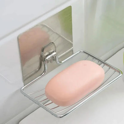 PORTE-SAVON – Étagère à savon murale en acier inoxydable avec système de drainage pour un rangement propre et organisé dans la salle de bain