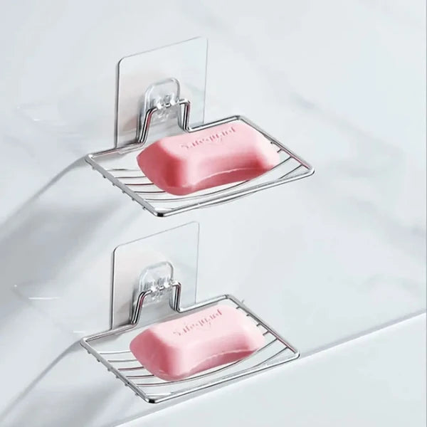 PORTE-SAVON – Étagère à savon murale en acier inoxydable avec système de drainage pour un rangement propre et organisé dans la salle de bain
