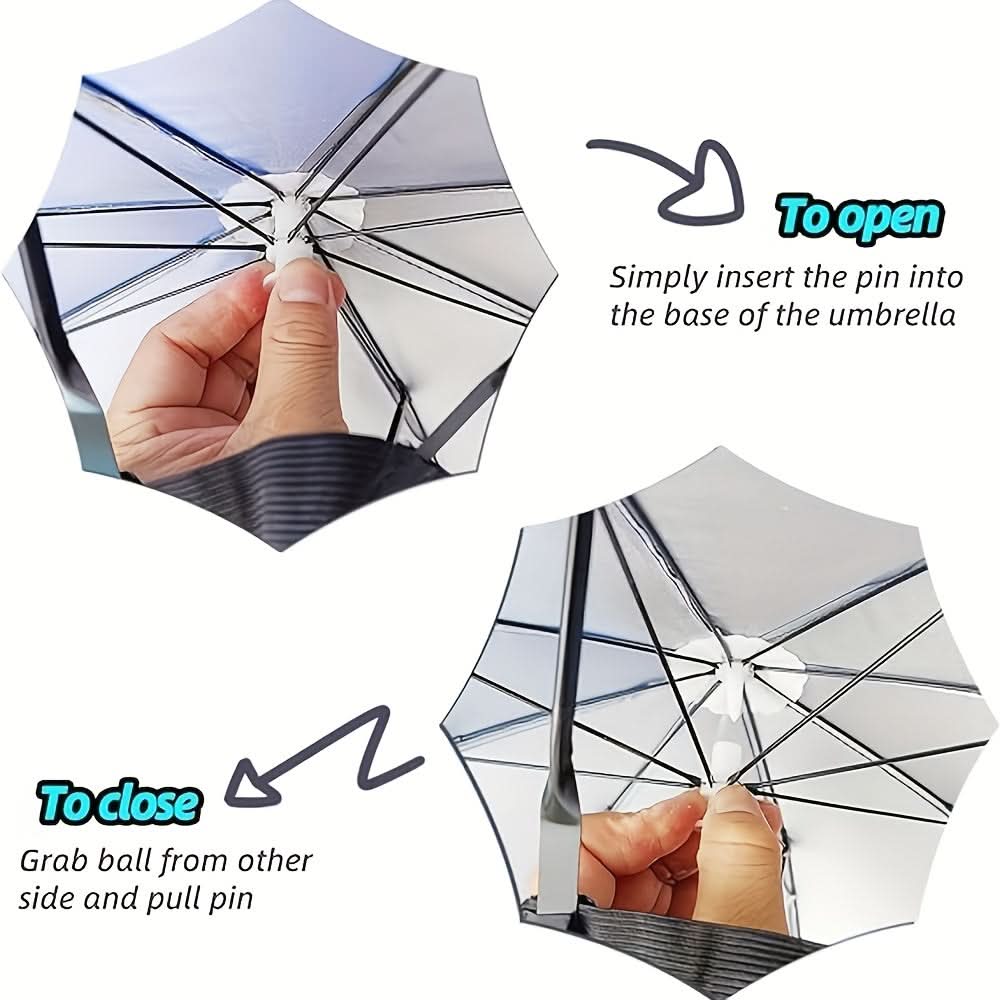 SKYSHADE - Lightweight hands-free umbrella hat designed for outdoor sun protection