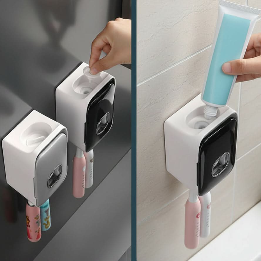 PRESSIQ – Distributeur manuel de dentifrice pour une salle de bain organisée