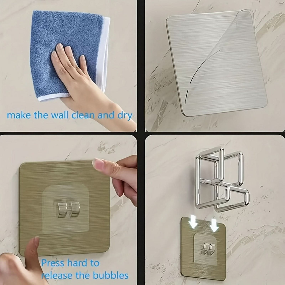 CROCHET POUR BASSINE – Crochet mural en acier inoxydable sans perçage pour un rangement gain de place des serviettes et bassines dans la cuisine et la salle de bain