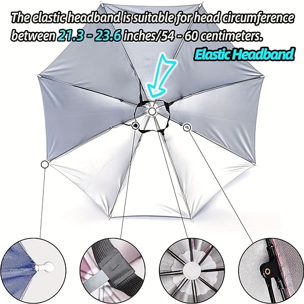 SKYSHADE - Lightweight hands-free umbrella hat designed for outdoor sun protection