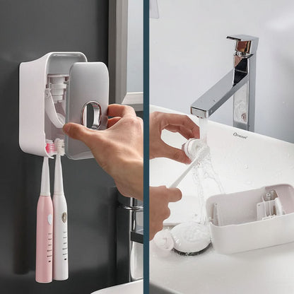 PRESSIQ – Distributeur manuel de dentifrice pour une salle de bain organisée