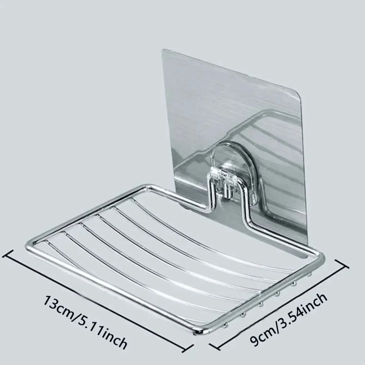 PORTE-SAVON – Étagère à savon murale en acier inoxydable avec système de drainage pour un rangement propre et organisé dans la salle de bain