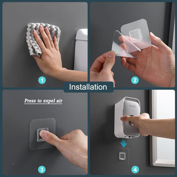 PRESSIQ – Distributeur manuel de dentifrice pour une salle de bain organisée