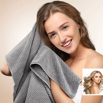VELVADRY – Serviette turban en velours corail pour un séchage rapide et des cheveux sans frisottis
