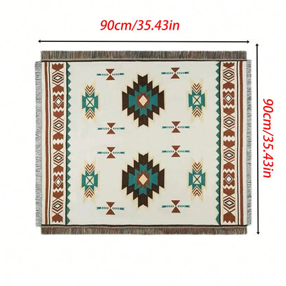 MEXIBREEZE – Bohemian Linen Blanket for Travel & Sofa Use