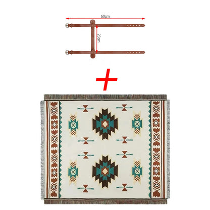 MEXIBREEZE – Bohemian Linen Blanket for Travel & Sofa Use