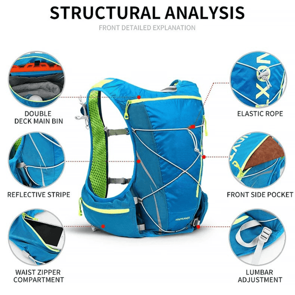 Hydration Pack | 8L Lightweight Design with 1.5L Bladder for Active Adventures