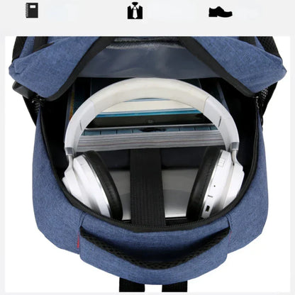 Sac à dos en nylon imperméable avec bretelles rembourrées et compartiments multiples pour le travail, l'école et les voyages | Sac à dos léger pour homme