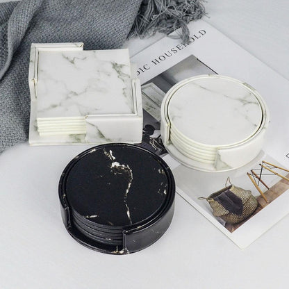 Vegan Leather Coaster Set