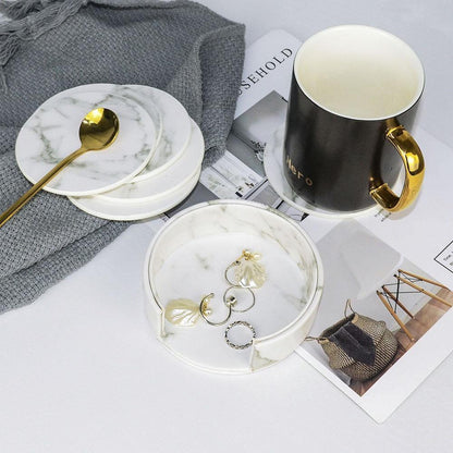 Vegan Leather Coaster Set