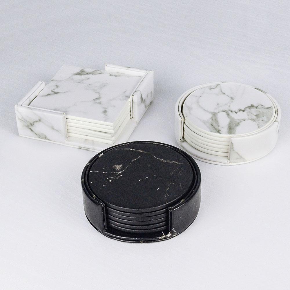 Vegan Leather Coaster Set