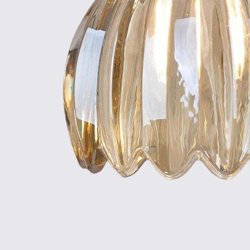 Hanging Glass Ceiling Fixture Floral Petal Shade 10 Inch E27 Socket Modern Kitchen Dining Room Overhead Lighting for Islands Counters Nooks