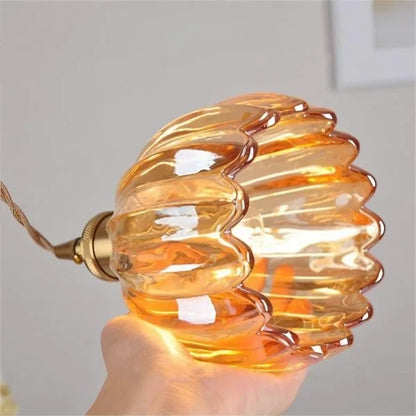Hanging Glass Ceiling Fixture Floral Petal Shade 10 Inch E27 Socket Modern Kitchen Dining Room Overhead Lighting for Islands Counters Nooks