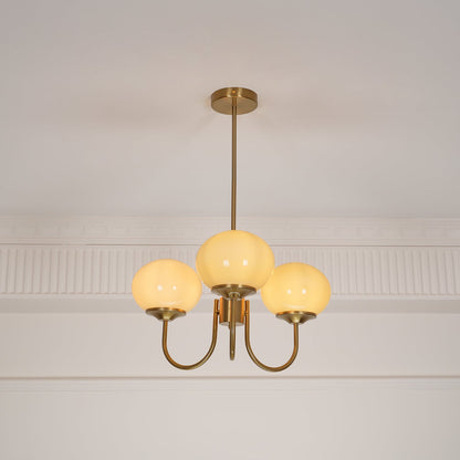 Multi-Head Pendant Chandelier with Colored Glass Shades 18-26 in Metallic Finish for Dining Room Bedroom Kitchen Island Overhead Lighting E2