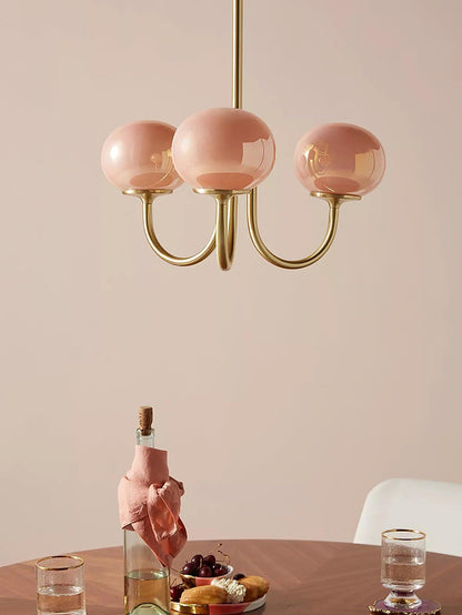 Multi-Globe Suspended Fixture Iron & Tinted Glass Shades E27 Socket for Kitchen Island Dining Area Living Space Bedroom Overhead Illuminatio
