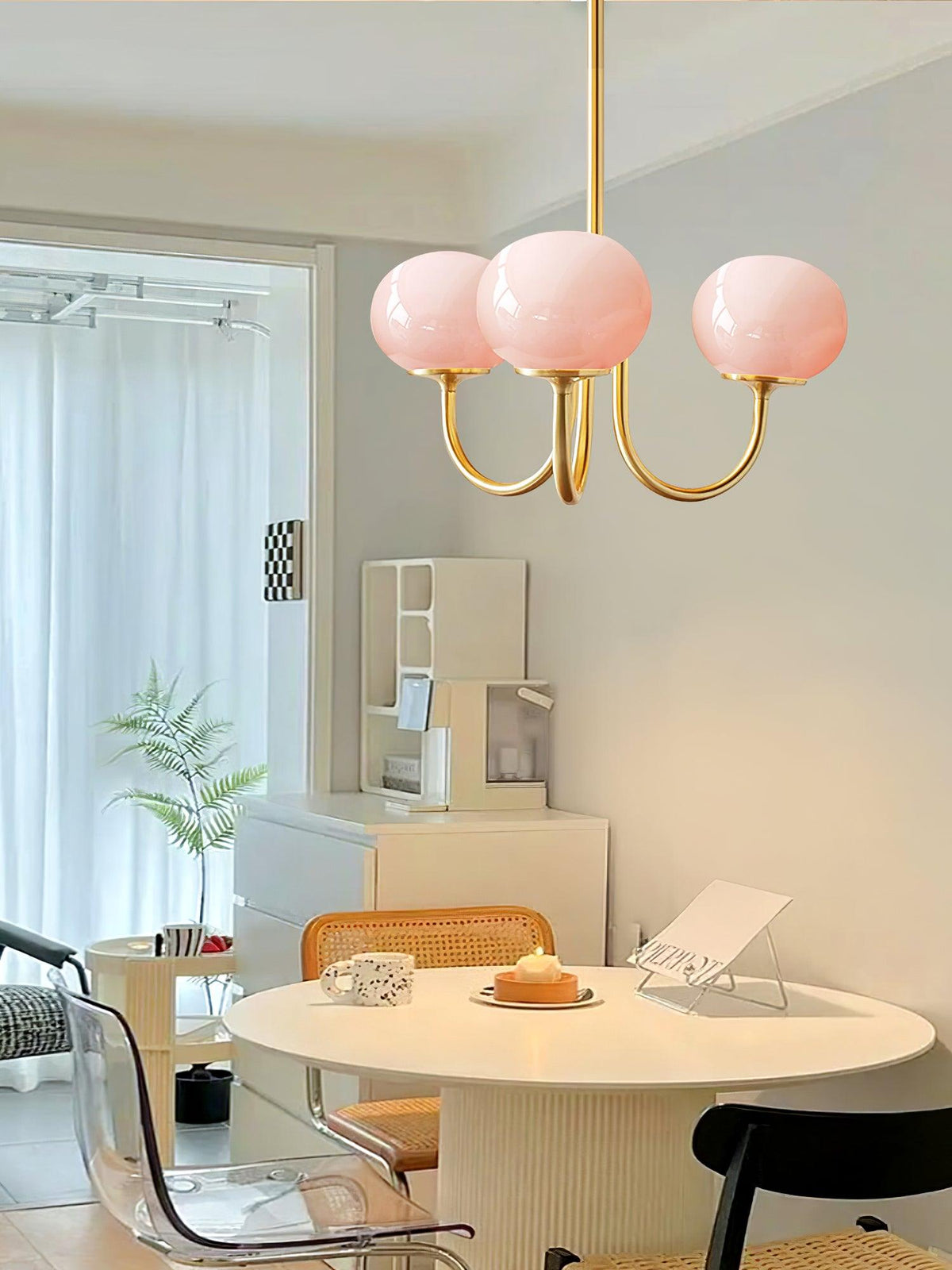 Multi-Globe Suspended Fixture Iron & Tinted Glass Shades E27 Socket for Kitchen Island Dining Area Living Space Bedroom Overhead Illuminatio