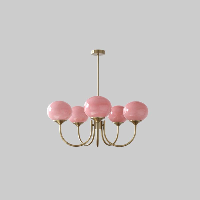 Multi-Globe Suspended Fixture Iron & Tinted Glass Shades E27 Socket for Kitchen Island Dining Area Living Space Bedroom Overhead Illuminatio